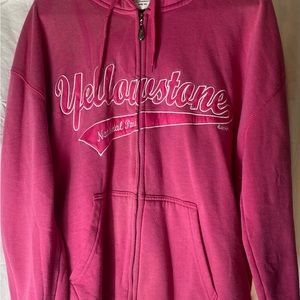 Pink Yellowstone zip up hoodie